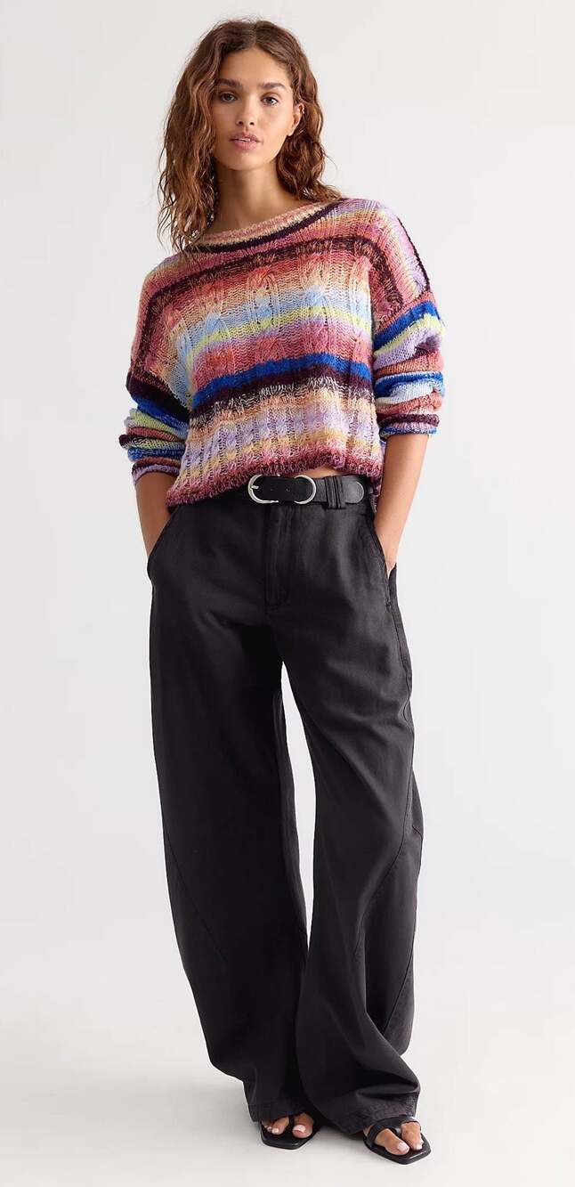 Free People Winona Airspun Cable Knit Pullover Size X-Small NWT
